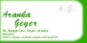 aranka geyer business card
